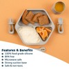 Tiny Twinkle Silicone Suction Divided Plate Baby/Toddler Dish for Independent Eating - 3 of 4