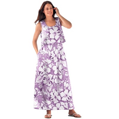 Woman Within Plus Size Layered Popover Maxi Dress
