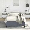 vidaXL Twin Bed Frame, Velvet Upholstered Platform Bed Frame, Dark Gray, No Mattress - 3 of 4
