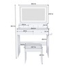 Sapphtopaz Makeup Vanity Desk with Large Mirror, 3 Lighting Color Adjustable Modern Makeup Table with Power Outlet and Hair Dryer Holder, 5 Drawers - 2 of 4