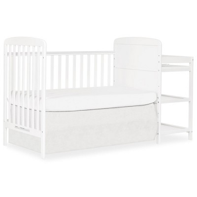 White 4-in-1 Full-Size Crib and Changing Table Combo