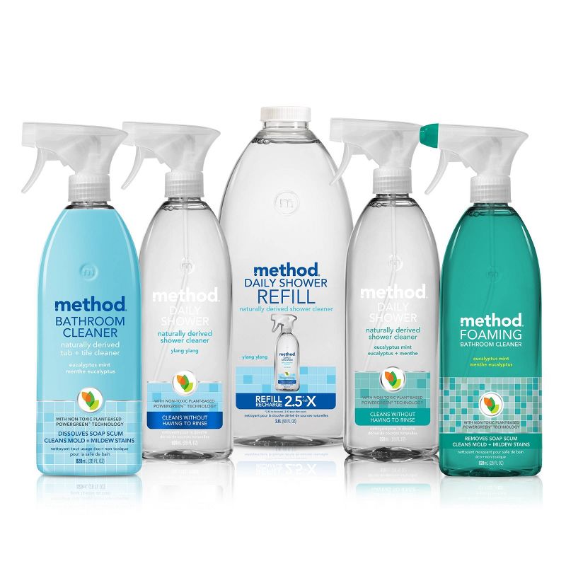Method Eucalyptus Mint Cleaning Products Foaming Bathroom Cleaner Spray Bottle - 28 fl oz, 3 of 11
