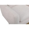 Linen Mid-Century Swivel Accent Chair with 360° Swivel, Curved Wraparound Back and Golden Metal Base - 4 of 4