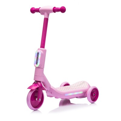 VisioGear 2 in1 Kids Ride On Three-Wheel Balance Scooter, Toy for Kids, Wider Pedal for Kids 3-6, Pink, 24.8"*12.2"*27.2"