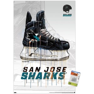 Trends International NHL San Jose Sharks - Drip Skate 21 Unframed Wall Poster Prints - 1 of 4