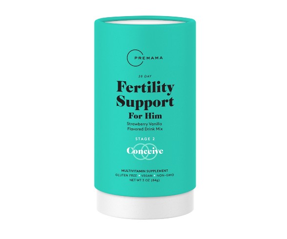 Premama Fertility Support For Him Multivitamin Supplement - Strawberry Vanilla - 3oz