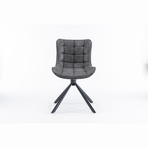 PAGED Swivel Dining Chairs Set of 2, Faux Leather Upholstered Dining Room Chairs with Metal Legs, Kitchen Chairs for Dining Room - 1 of 4