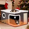 GOTGELIF Heated Cat House Non-Slip Cat Bed with 9 Temperature Settings, Scratching Board & Cotton Cave, Indoor Use for Cats - 2 of 4