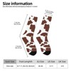 Brown Cow Skin Women Printed Crew Socks Funny Funky Socks Soft Polyester Novelty Gifts for Artists Men - 2 of 4