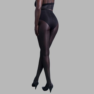 L'eggs Women's 360 Contour High Cut Sheer Tights - Black L