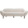 Christopher Knight Home Albertson 83.75" Curved 3 Seater Modern Upholstered Chenill and Rubberwood Sofa - 4 of 4