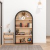 ORRD 4-Tier Black Arched Bookshelf, 43" Tall Arched Bookcase with Storage Shelves - 3 of 4