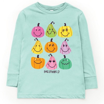 The Juniper Shop SmileyWorld Bright Pumpkins Chart Youth Long Sleeve Tee