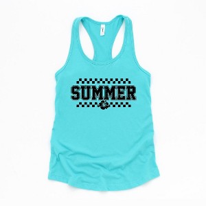 Simply Sage Market Women's Checkered Summer Varsity Racerback Tank - 1 of 4