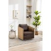 NicBex Swivel Accent Chair Modern 360� Rotating Barrel Chair with Rattan Frame for Bedroom,Living Room - 4 of 4