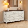 KTMBDW Modern Drawer Dresser for Bedroom, Chest of Drawers with Storage, Wood Storage Chest Organizers Cabinet for Living Room, Entryway, White - 2 of 4
