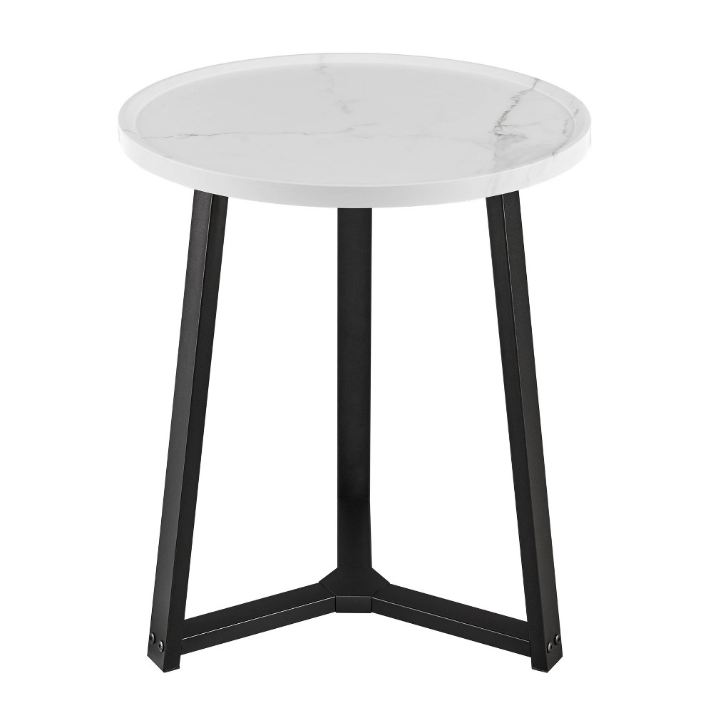 Photos - Dining Table Danya B. 23.3"x19.7" Harper Round Mid-Century Side Accent Table with Moder