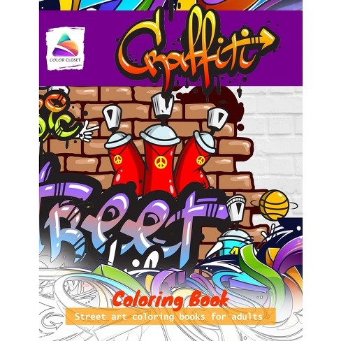 Crayola Graffiti Adult Coloring Book, 40 Pages 