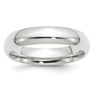 Black Bow Jewelry 2mm to 6mm 14K White Gold Domed Comfort Fit Band