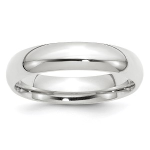 Black Bow Jewelry 2mm to 6mm 14K White Gold Domed Comfort Fit Band - 1 of 4