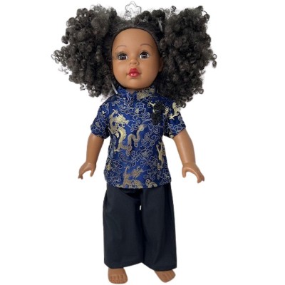 Doll Clothes Superstore Handmade Brocade Dragon Print Top With Pants Fits 18 Inch Girl Dolls