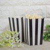 Juvale 100 Popcorn Box 20oz Paper Favor Candy Container Black White Stripe 3.3x5.5x3.3 - 3 of 4