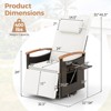 Costway Outdoor 360° Swivel Rattan Recliner Chair Patio Wicker Chaise Lounge Chair Beige/Navy - 3 of 4