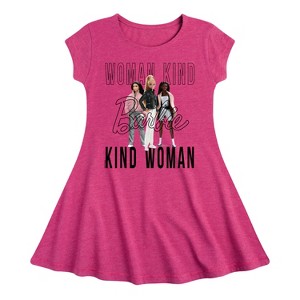 Girls' - Barbie - Woman Kind, Kind Woman Fit & Flair Cap Sleeve Dress - 1 of 1