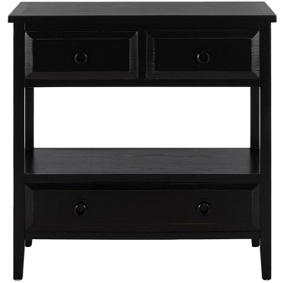Branson Transitional 3-Drawer Black Sideboard - 32" Wide