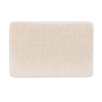 Claridge Beige Wood Backless Saddle Counter Stool