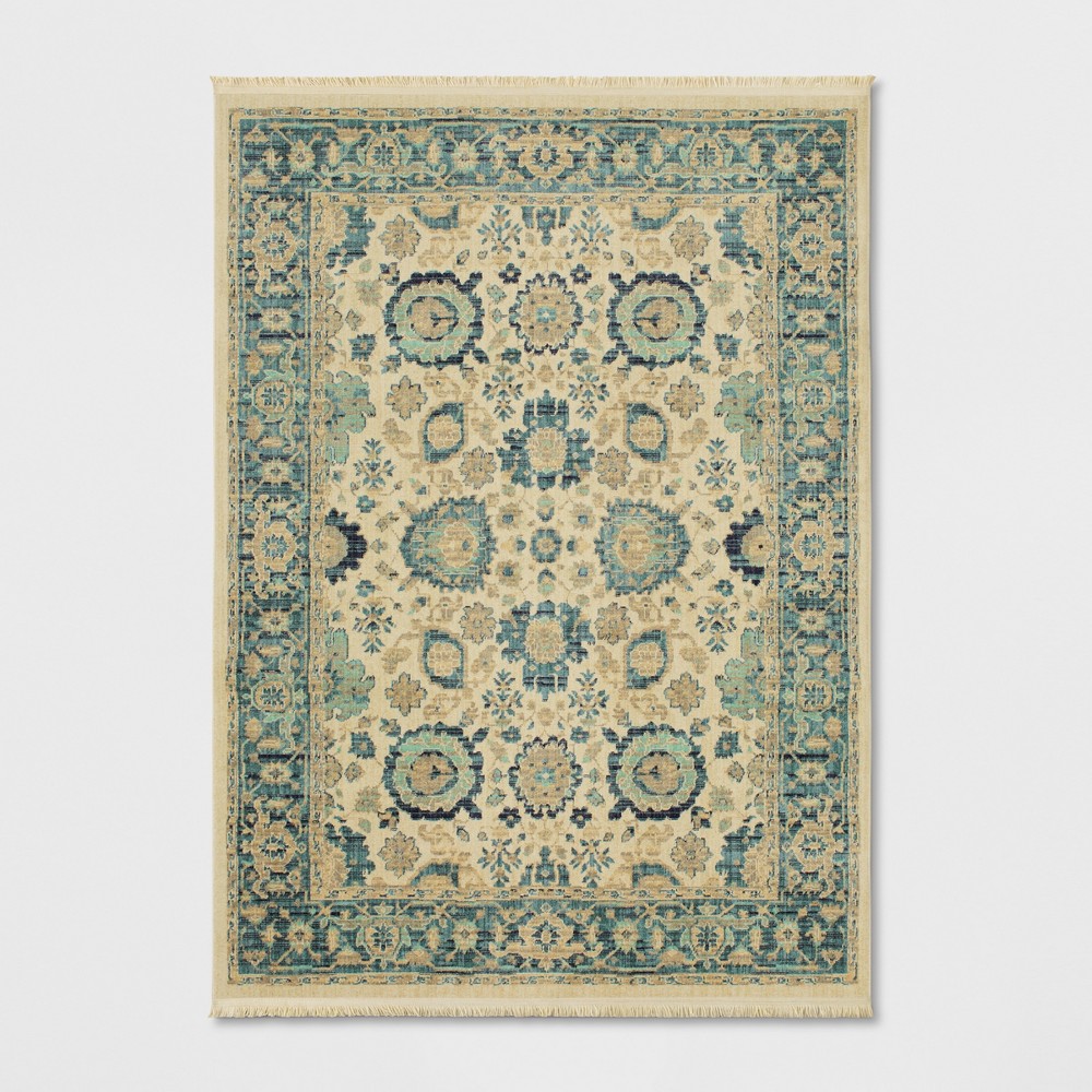 Photos - Area Rug 7'X10' Persian Style with Fringe Border Woven  Beige - Threshold™