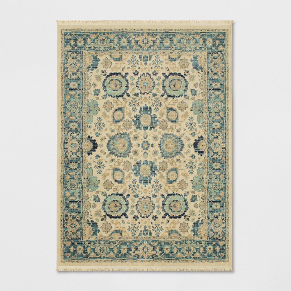 7'X10' Persian Style with Fringe Border Woven Area Rug Beige - Threshold™
