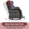 Gymojoy Outdoor Swivel Chairs with Side Table Glider Chairs Set of 3 - 4 of 4