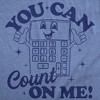 Womens Funny T Shirts You Can Count On Me Sarcasitc Calculator Graphic Tee For Ladies - Crazy Dog Women's T Shirt - 2 of 4