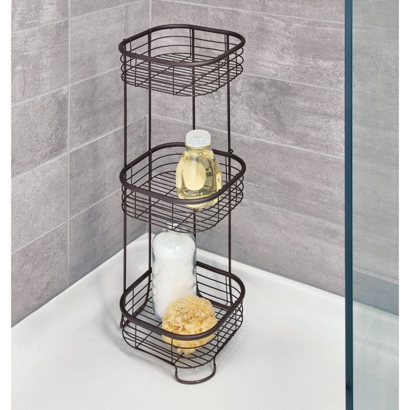 3 Tier Forma Shower Shelf Square - iDESIGN, 4 of 6