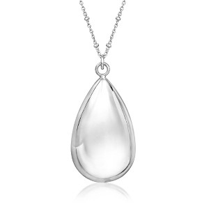 Ross-Simons Italian Sterling Silver Teardrop Necklace Size 18 - 1 of 3