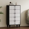 Modern Wooden 5 Drawer Dresser with Vintage Pattern Design, Tall Dresser for Closet - 2 of 4