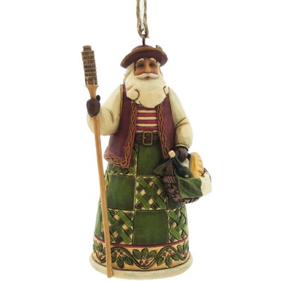 Jim Shore 4.5 Inch Italian Santa Ornament Bread Tower Piza Tree Ornaments