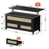 WOWLIVE Wood Lift Top Coffee Table with 2 Drawers for Living Room, Central Table with Hidden Compartments - 3 of 4