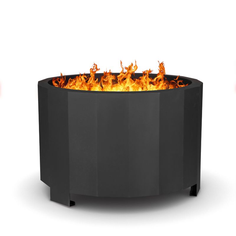Flash Furniture Titus Commercial Grade 27 inch Smokeless Outdoor Firepit, Natural Wood Burning Portable Fire Pit With Waterproof Cover, 4 of 16