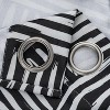 RT Designer Collection Ashton Prnt 2 Pack Blackout Grommet Luxurious Modern Design Curtain Panel 36" x 84" Black - 3 of 4
