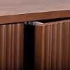Tremolo Modern Boho 2-Door Wall Cabinet with Solid Wood & Contemporary Fluted Fronts - Teamson Home - 3 of 4