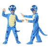 Garvee Triceratops Deluxe Kids Dinosaur Costume for Halloween Dinosaur Dress Up Party (Blue/Yellow,T) - 2 of 4