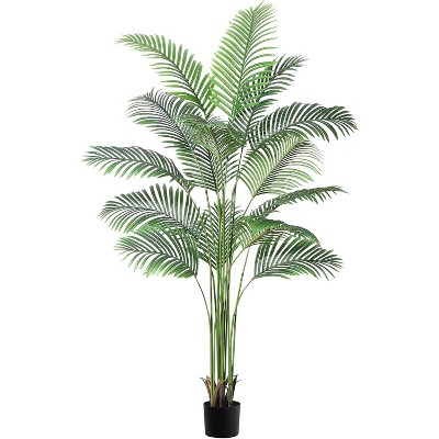 6/7ft Artificial Palm Tree – 15-Trunk Faux Potted Plant for Indoor Home & Office Decor, UV-Resistant (1 or 2 Pack)