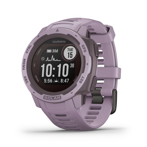 Garmin Instinct Solar Orchid Rugged Gps Smartwatch With Solar Charging Target