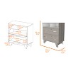 Grungis Modern Dressers with Storage,2 Drawers Horizontal Storage Organizer with Superior Top and 2 Shelves for Bedroom Living Room - 3 of 4