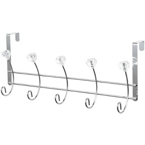 Home Mart Goods Heavy Duty Crystal Knobs Over The Door Hanger Hanging Rack 10 Hooks Organizer - 1 of 2