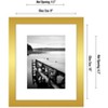 Americanflat Picture Frame in Gold with Lead Free Polished Glass - Horizontal and Vertical Formats for Wall and Tabletop - 8" x 10" - 2 of 4