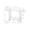 Look Laminate Console Table with Metal Legs, Industrial Farmhouse Accent Table for Entryway, Living Room, Bedroom - 4 of 4