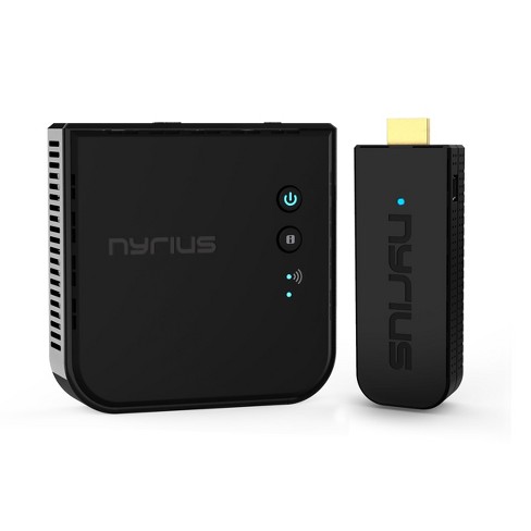 Nyrius Aries Pro Wireless Hdmi Transmitter & Receiver To Stream Hd 1080p 3d  Video From Laptop To Hdtv/projector - Black : Target